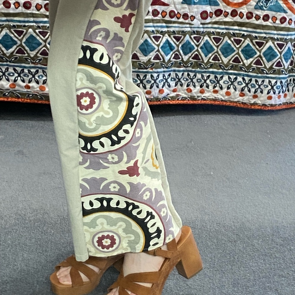 Bohemian Patterned Wide-Leg Pants